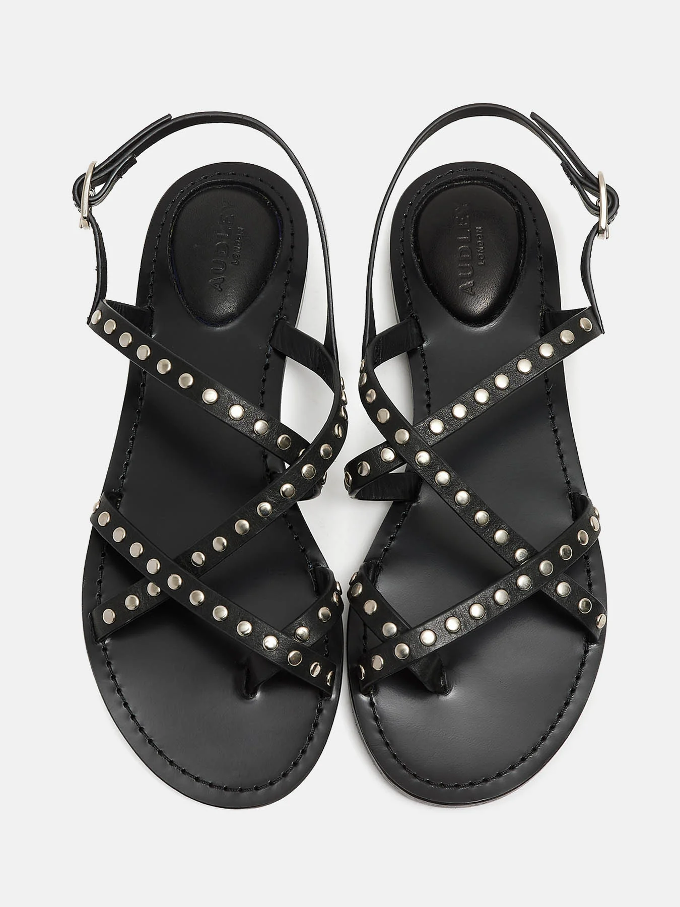 Sandalia de mujer en piel con tacón bajo. Nairy - Image 2