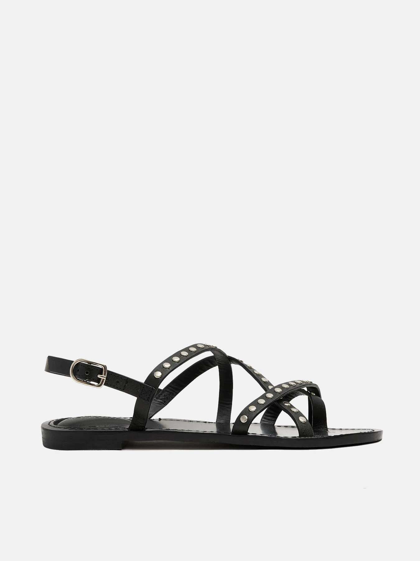 Sandalia de mujer en piel con tacón bajo. Nairy - Image 3