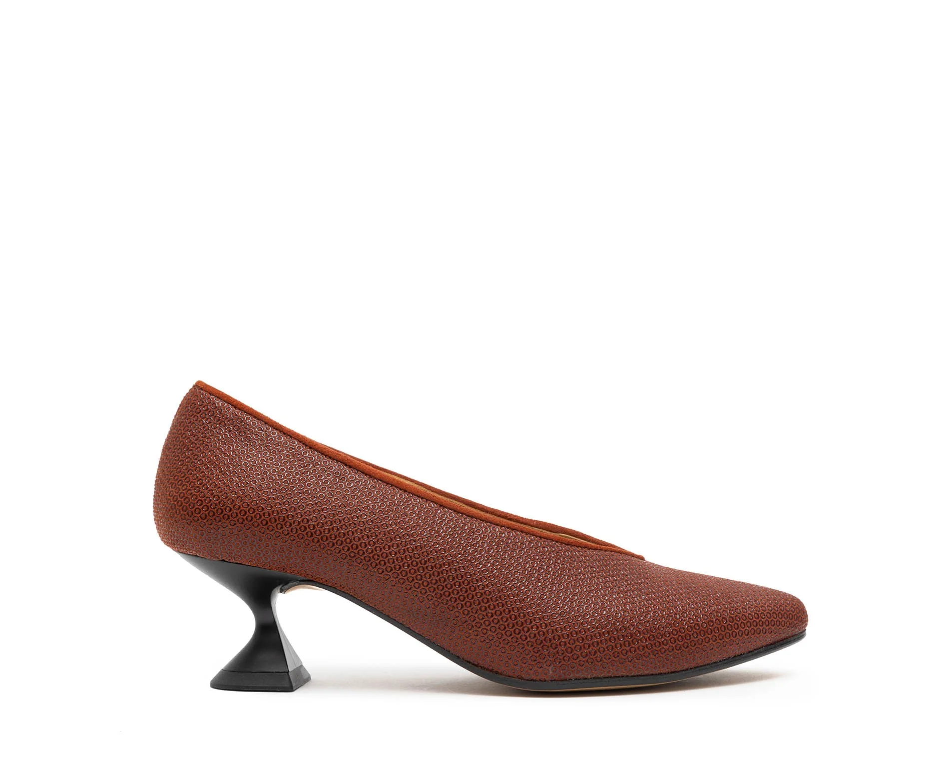 Zapato de mujer en piel con tacón bajo. Gilda - Image 5