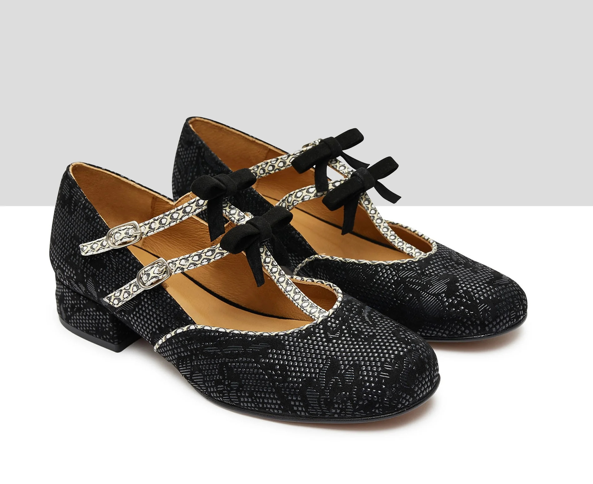 Zapato de mujer en piel con tacón bajo. Karis - Image 2