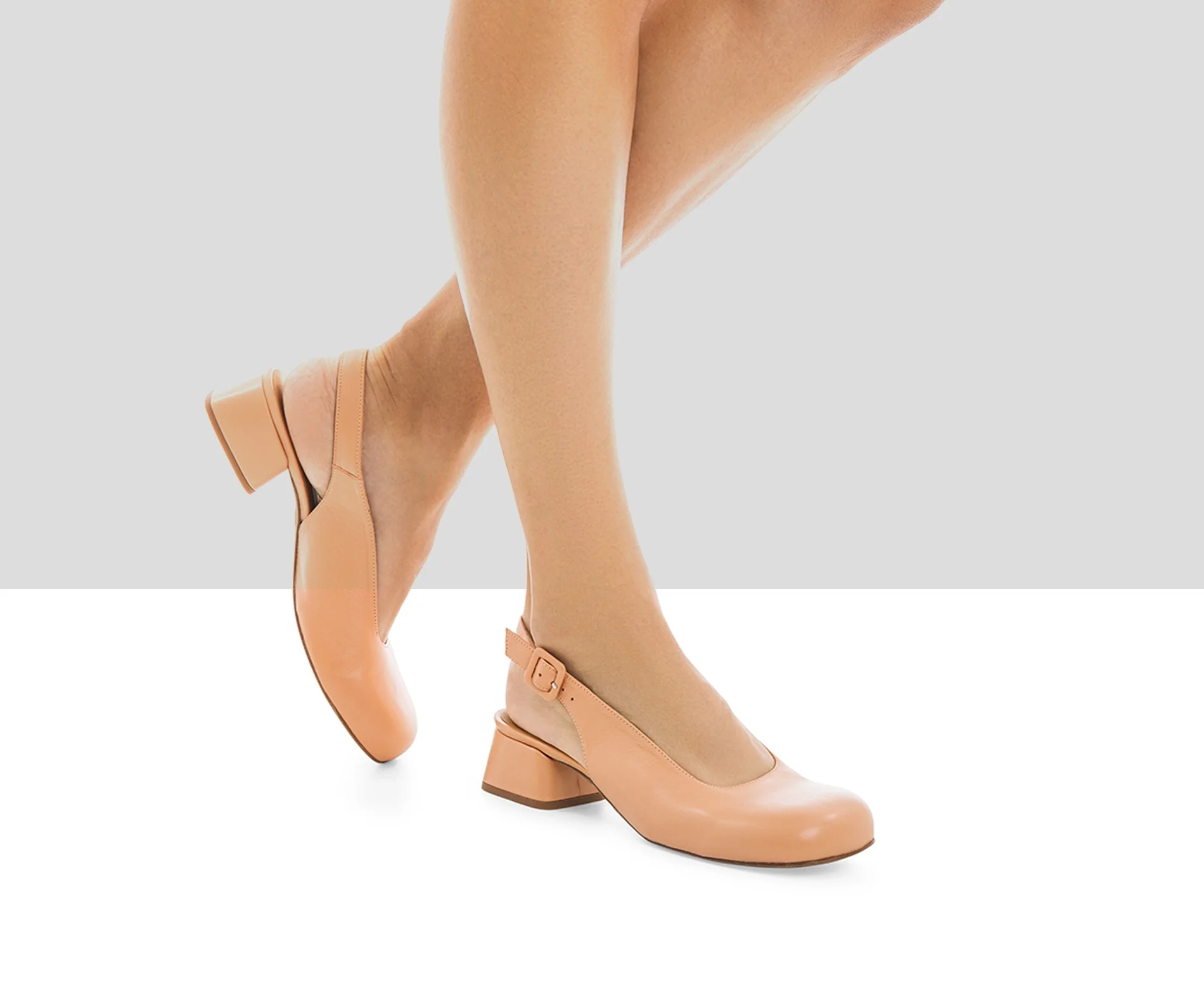 Zapato de mujer en piel con tacón bajo. Leni - Image 4