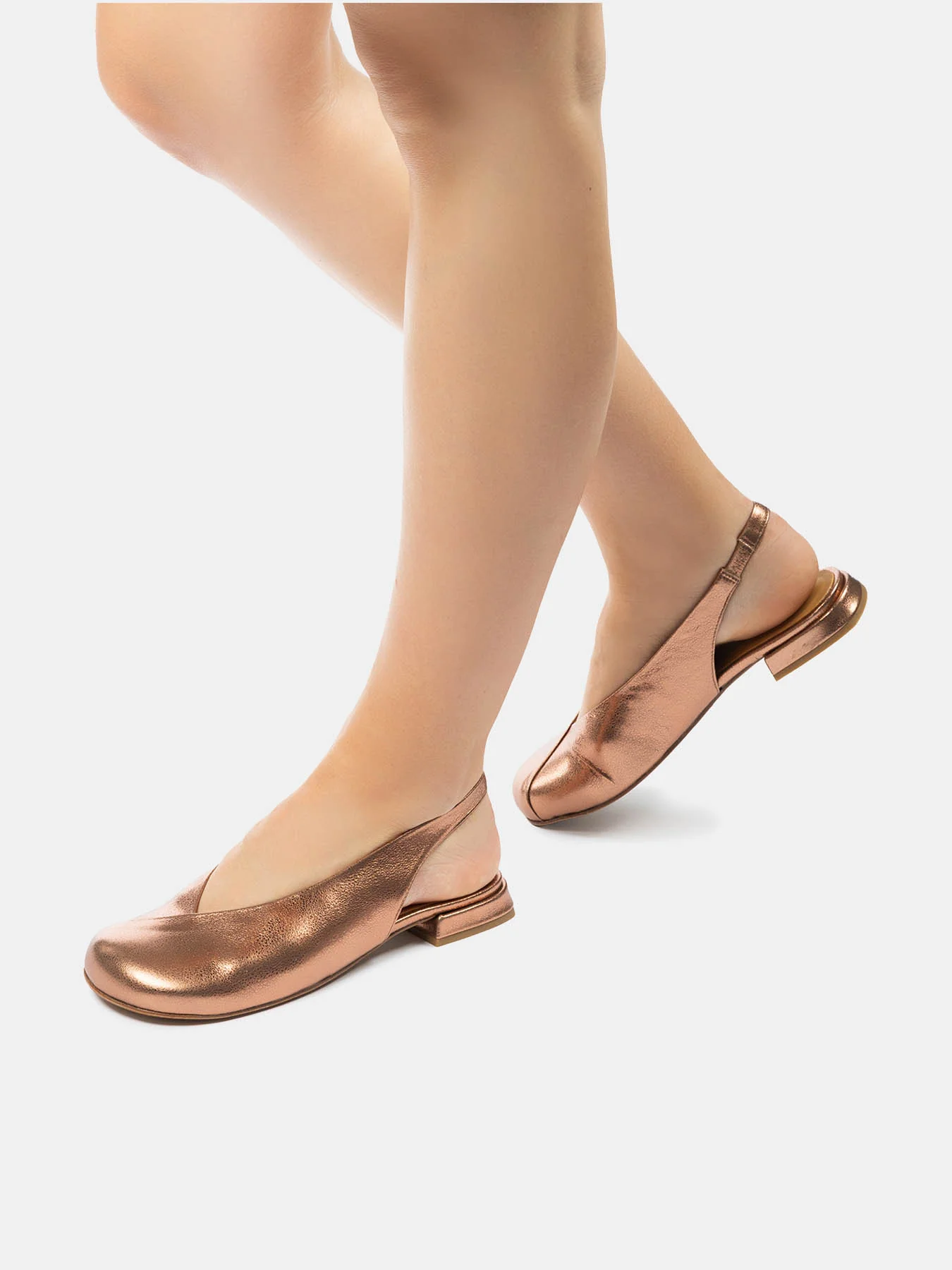 Zapato de mujer en piel con tacón bajo. Ninfa - Image 4