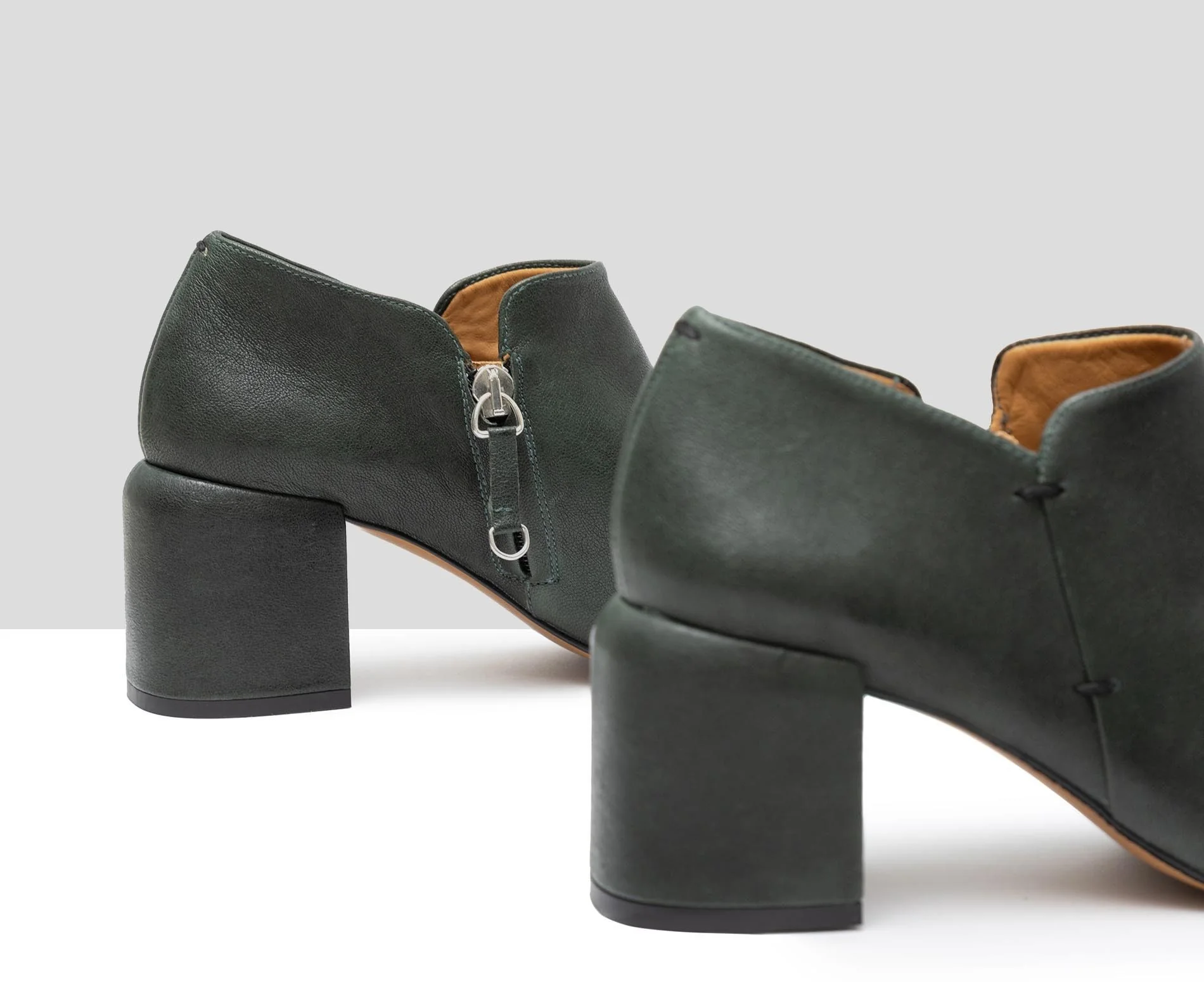 Zapato de mujer en piel con tacón medio. Gimena - Image 4