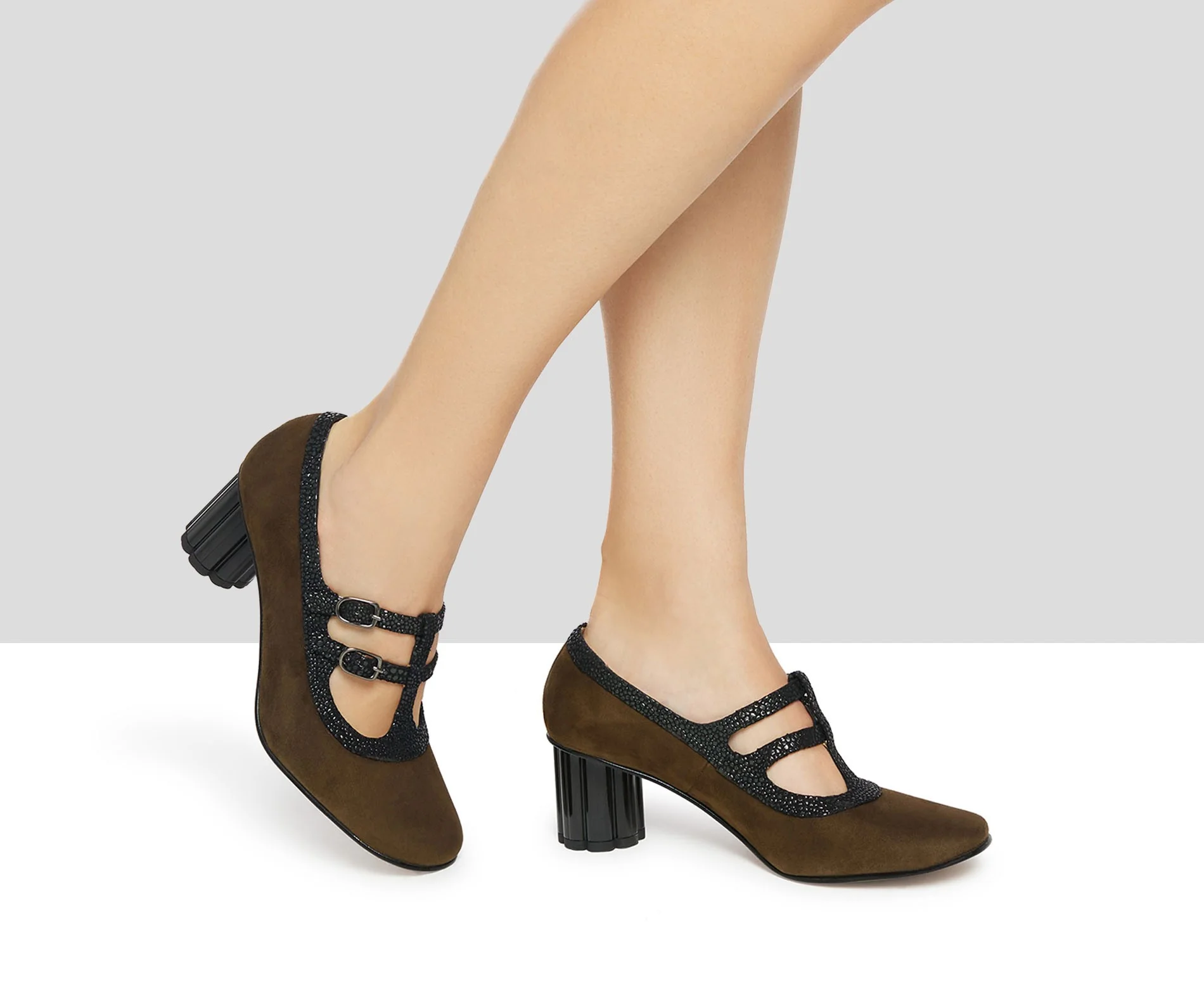 Zapato de mujer en piel con tacón medio. Ileana - Image 4