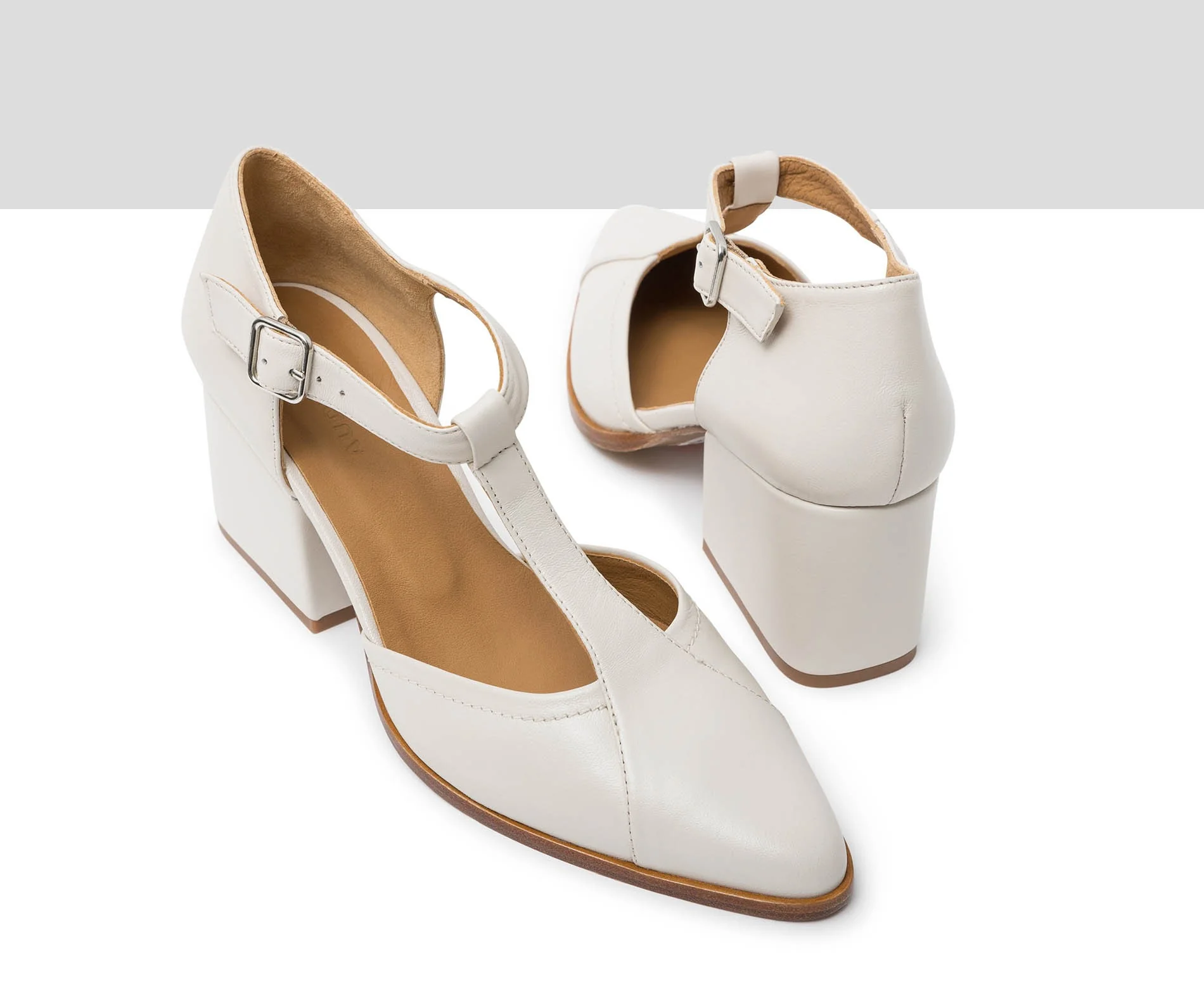 Zapato de mujer en piel con tacón medio. Janys - Image 4