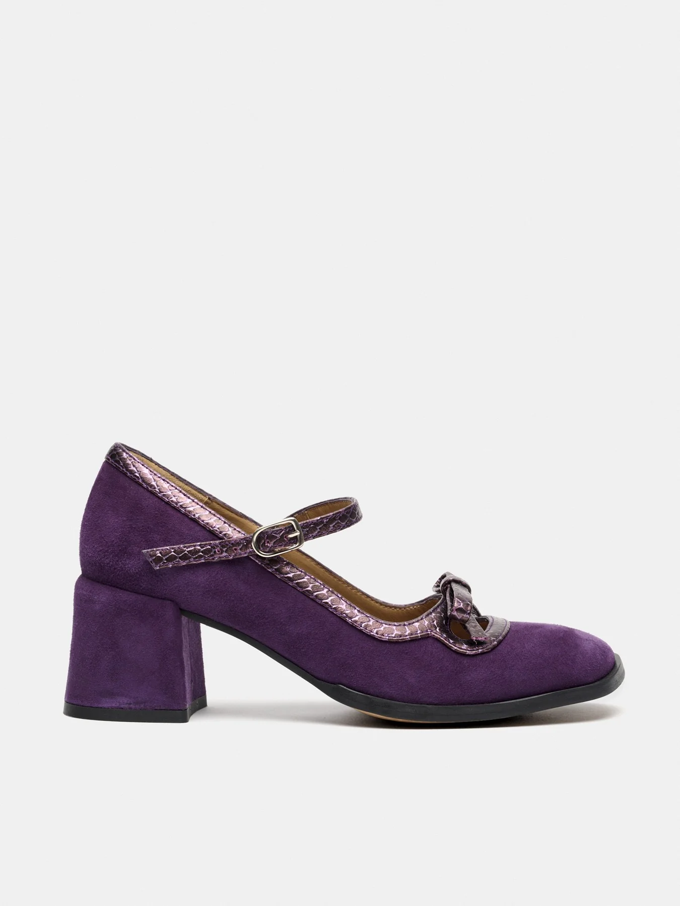 Zapato de mujer en piel con tacón medio. Manola 2 - Image 2