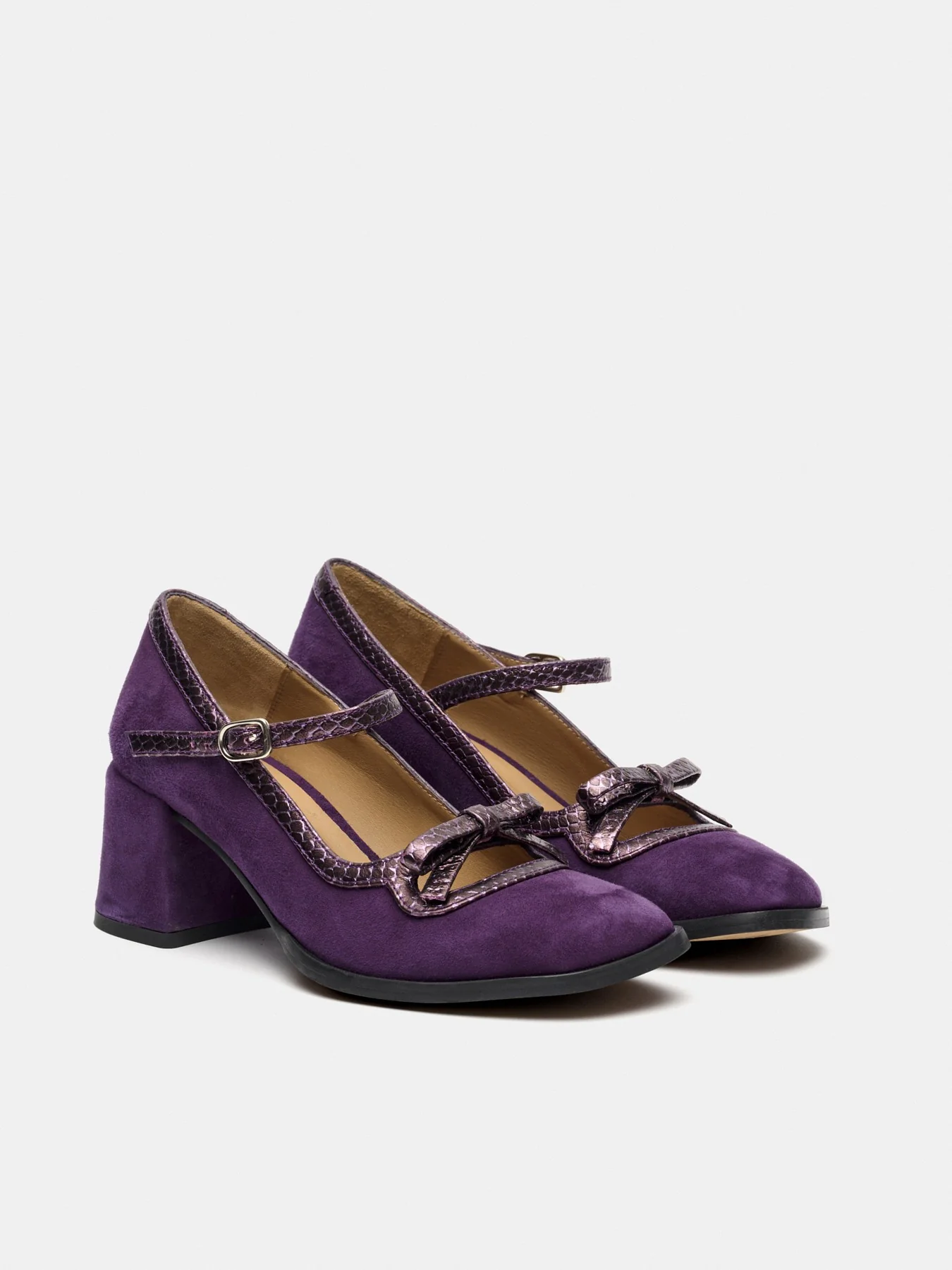 Zapato de mujer en piel con tacón medio. Manola 2 - Image 3