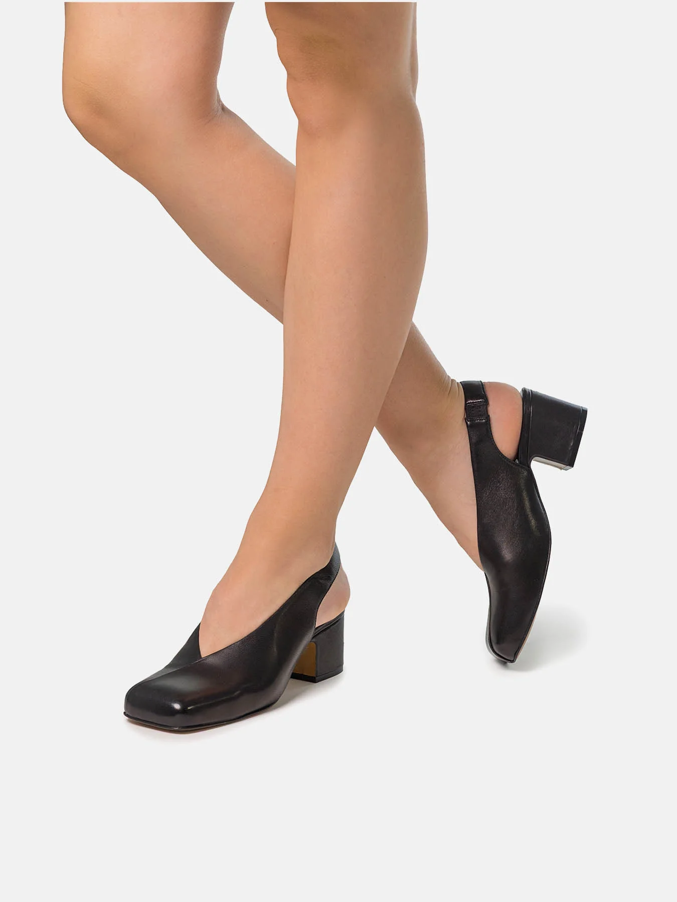 Zapato de mujer en piel con tacón medio. Nataly - Image 4