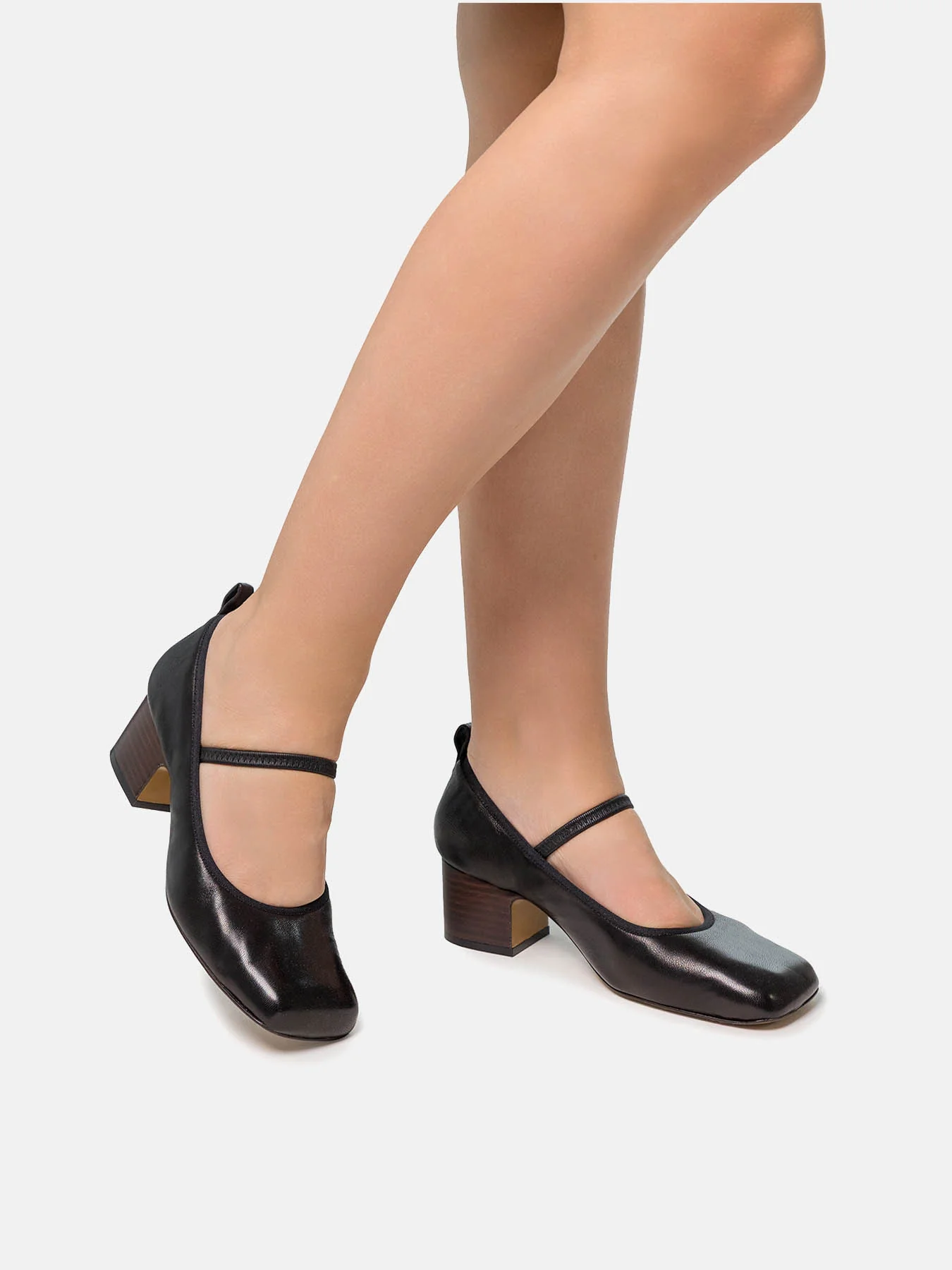 Zapato de mujer en piel con tacón medio. Nicole - Image 4